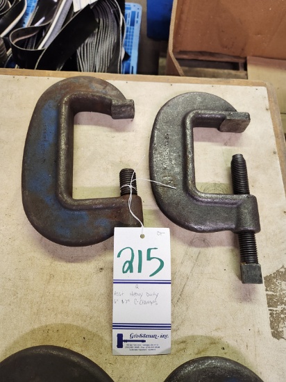 2 HEAVY DUTY C CLAMPS 6 AND 7"