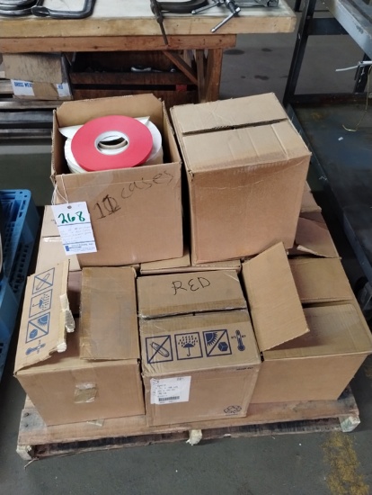 LOT OF PRINTABLE TAPE IN ASSORTED COLORS - 1/2" WIDE BY 100 YARDS