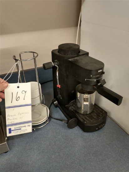 BRAUN ESPRESSO MACHINE WITH CUPS