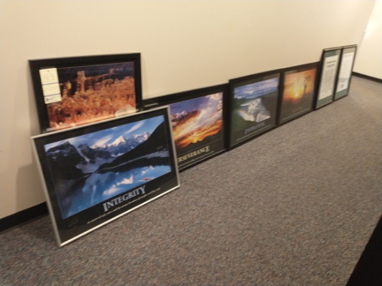 6 FRAMED INSPIRATIONAL PRINTS