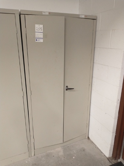 2 DOOR STORAGE CABINET (NO CONTENTS) 36" X 18" X 72"