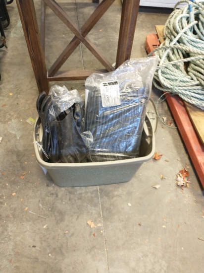 TOTE OF ASORTED CHEMICAL RESISTANT GLOVES
