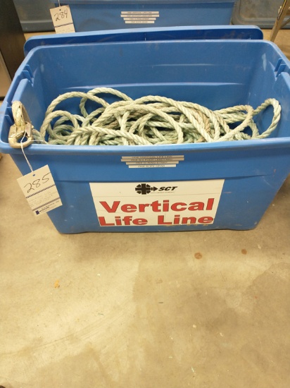 VERTICAL LIFELINE WITH 6' LANYARD, D RING STRAP AND ROP GRAB