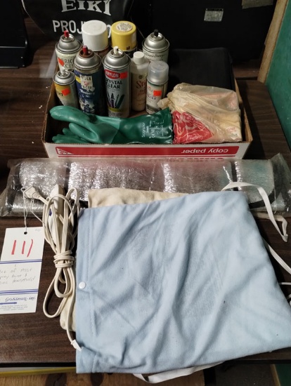 LOT OF SPRAY PAINT AND MISC