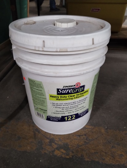 5 GAL ZINSSER SURE GRIP HEAVY DUTY CLEAR STRIPPABLE WALL COVERING ADHESIVE