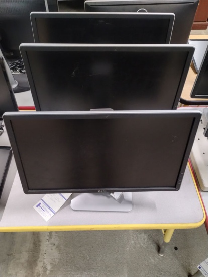 3 DELL 22" LCD COMPUTER MONITORS - MODEL P2214HB