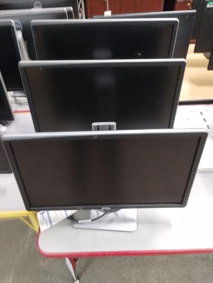 3 DELL 22" LCD COMPUTER MONITORS - MODEL P2214HB