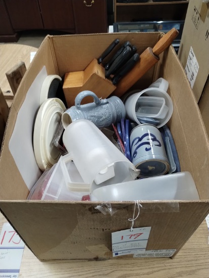 BOX OF MISC KITCHEN