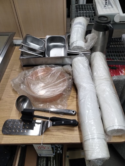 LOT OF MISC KITCHEN AND COOKING SUPPLIES