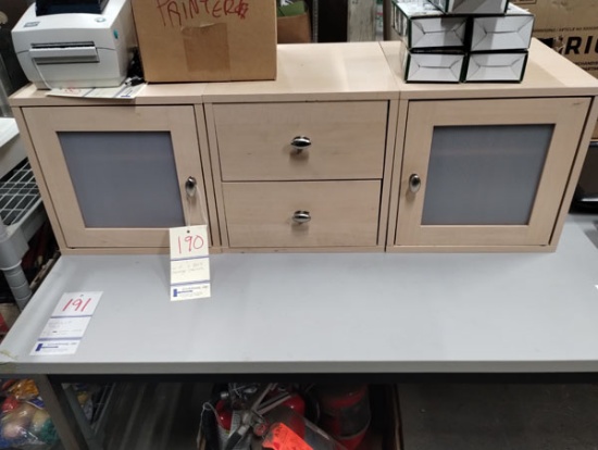 LOT OF 3 DESK STORAGE CABINETS