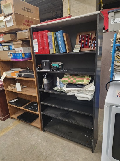 6 SHELF BOOK CASE 37" X 12" X 72" (AS IS - NEEDS TO BE UP AGAINST A WALL FOR SUPPORT)