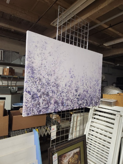 PURPLE INK WALL ART 36" X 54"