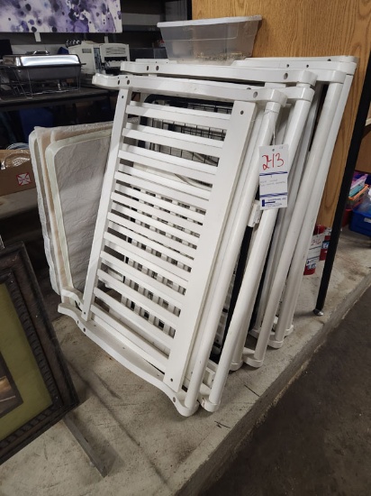 3 WHITE WOOD CRIBS -AS IS - UNASSEMBLED