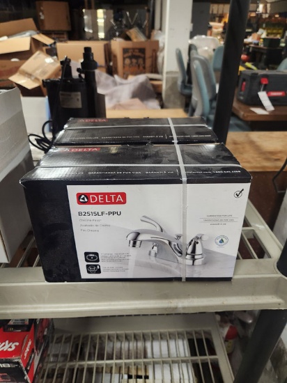 2 NEW DELTA BATHROOM FAUCETS B2515LF-PPU