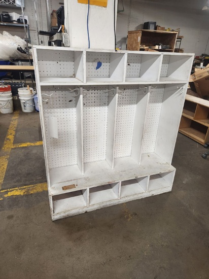 WOODEN COAT CUBBY 48" x 14 1/2" x 52 1/2"