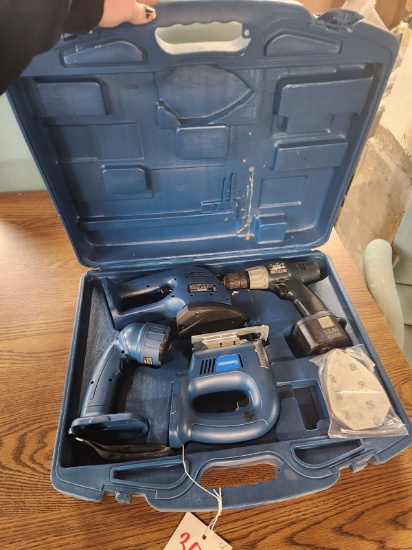 COMPANION SANDER, JIGSAW, AND WORKLIGHT SET WITH RYOBI CORDLESS DRILL