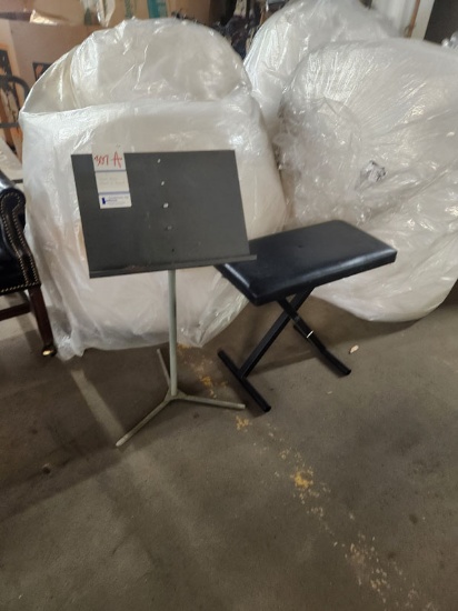 SHEET MUSIC STAND AND BENCH