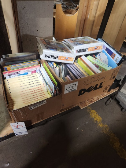 LOT OF ASST EDUCATIONAL AND CHILDRENS BOOKS IN 2 BOXES