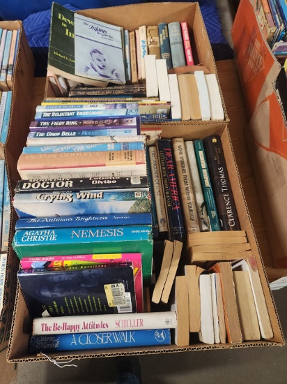 LOT OF ASSORTED BOOKS IN 2 BOXES