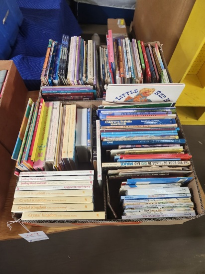 LOT OF ASST EDUCATIONAL AND CHILDRENS BOOKS IN 2 BOXES