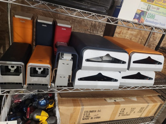 LOT OF 12 PAPERTOWEL AND SOAP DISPENSERS