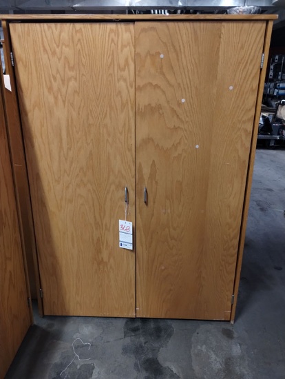 WOOD COAT CUBBY WITH DOORS 48"x24"x66"