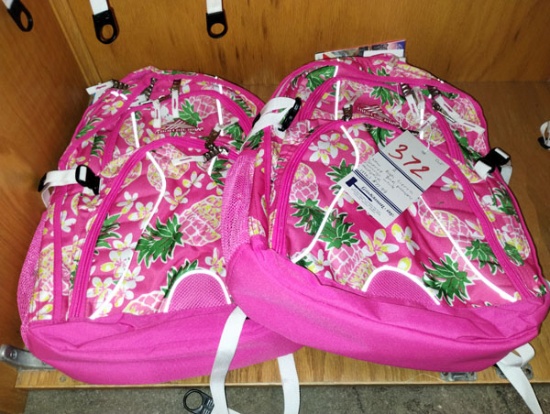 LOT OF 2 NEW HIGH SIERRA SWERVE PINK AND WHITE PINEAPPLE BACKPACKS