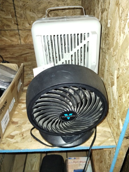LOT OF 2 ASST INTERTEK SPACE HEATER AND VORNADO DESK FAN