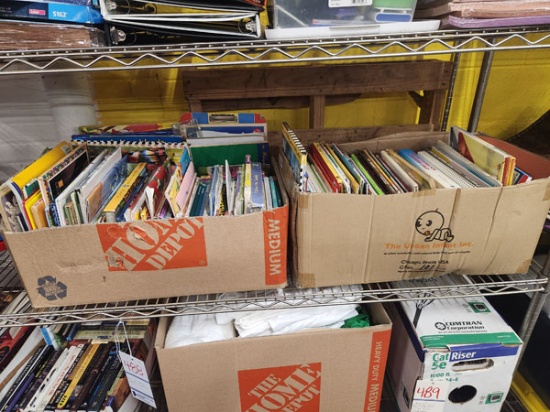 LOT OF ASST CHILDRENS BOOKS IN 2 BOXES