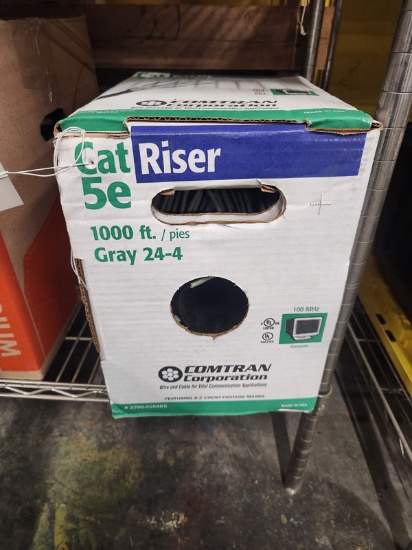 ROLL OF COMTRAN CORP GRAY 24-4 CAT 5E RISER CABLE #2700-0104K5