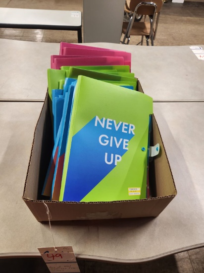 BOX OF NEW ORGANIZER FOLDERS