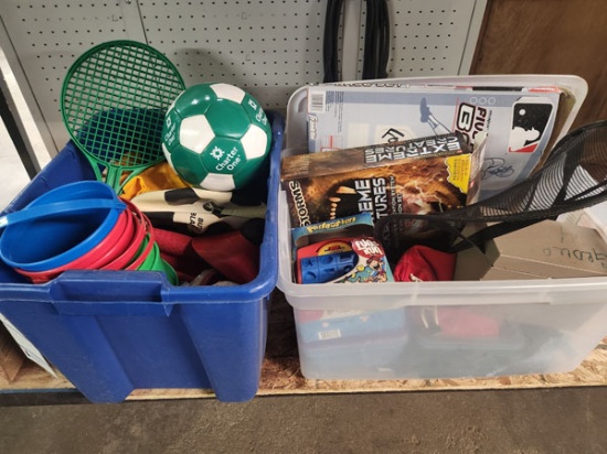 LOT OF KIDS GAMES AND MISC IN 2 TOTES