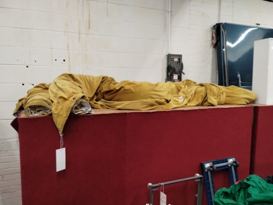 YELLOW SUEDE CURTAINS FOR STAGE