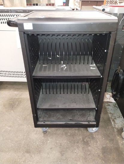 LAPTOP CART - AS IS - NO FRONT DOOR, NO POWER CORD 24" X 21" X 38"