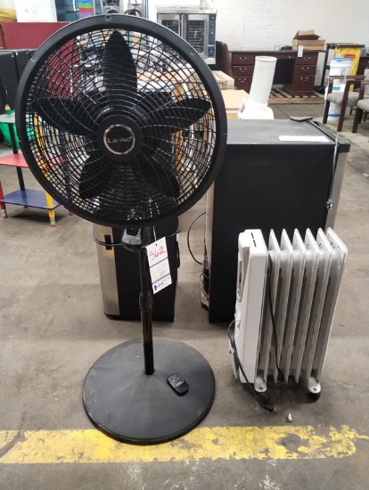 SET OF LASKO FAN AND DELONGHI RADIATOR SPACE HEATER