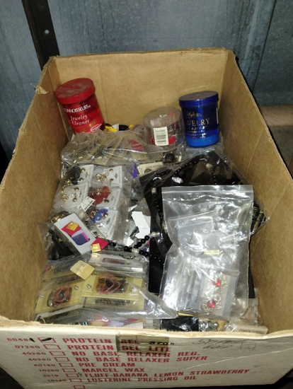 BOX OF COSTUME JEWELRY