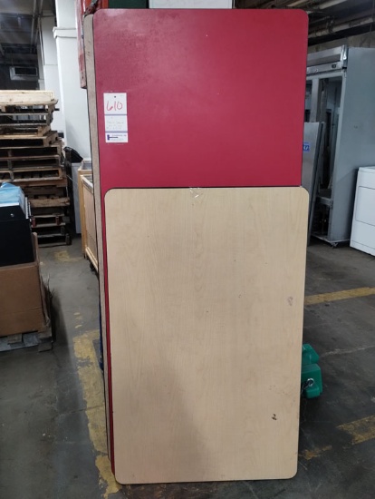 4 DAYCARE TABLE TOPS WITH 1 SET OF LEGS (3) 6' AND (1) 4'