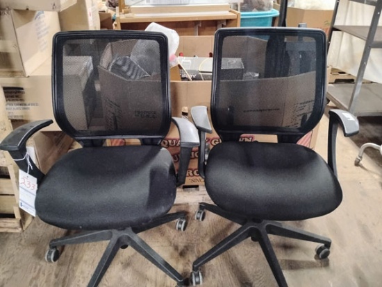 2 SWIVEL OFFICE CHAIRS