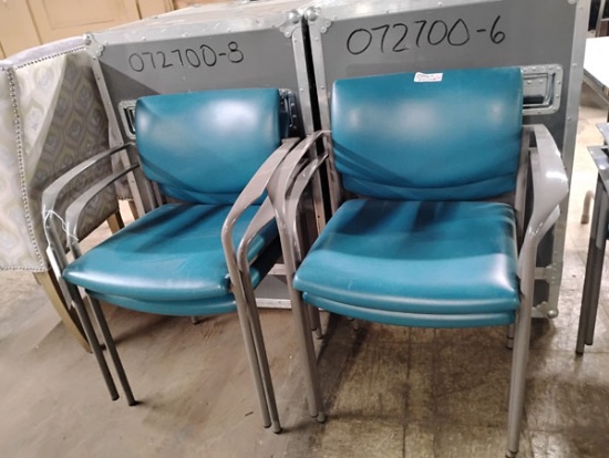 4 STACKING ARM CHAIRS