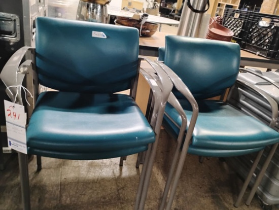 4 STACKING ARM CHAIRS