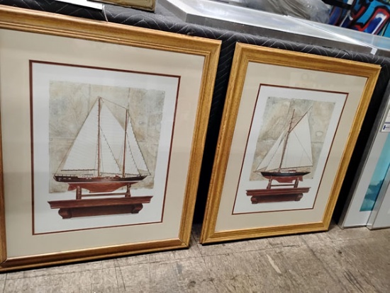 2 FRAMED ART 21" X 25"