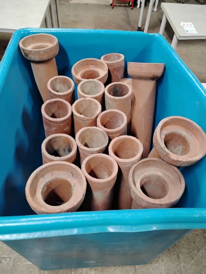 LOT OF CLAY PIPE - CART NOT INCLUDED