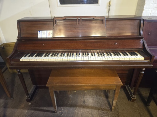 WEAVER UPRIGHT PIANO WITH BENCH