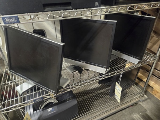 3 DELL 17" LCD MONITORS - 1707FPC - AS IS