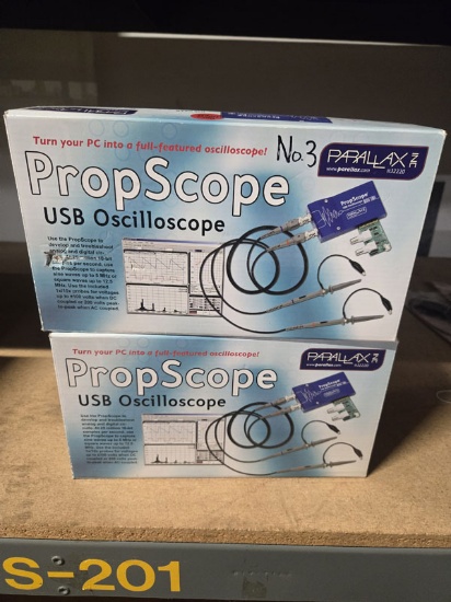 2 PARALLAX PROPSCOPE USB OSCILLOSCOPES