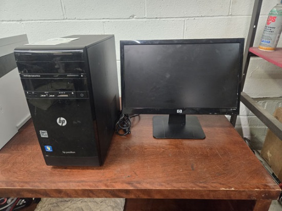 HP PAVILION P2 PC WITH WINDOWS 7 AND MONITOR