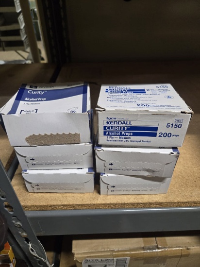 6 BOXES OF ALCOHOL PREP PADS