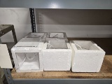 5 LIGHT FIXTURES - CLEAR SQUARE
