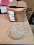 16 GLASS SEA SHELL APPETIZER PLATES