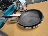 3 FRYING PANS 12.5